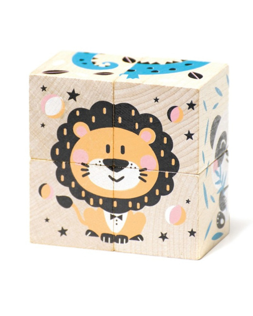 Blocs puzzle animaux en bois