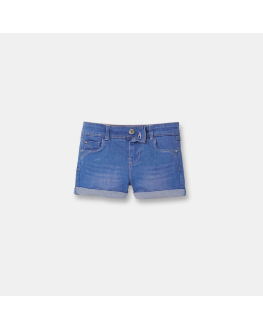 Short en jean bleu fille