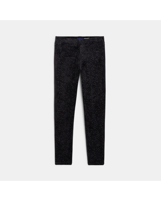 Tregging velours pailleté noir fille