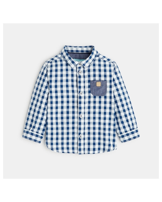 Chemise coton fantaisie à carreaux