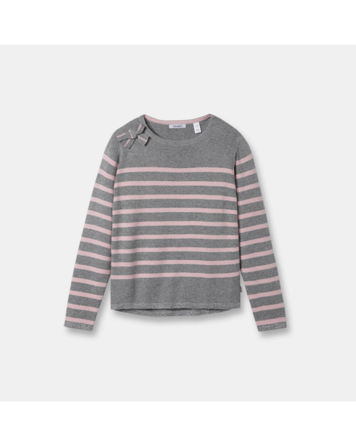 Pull marin rose fille