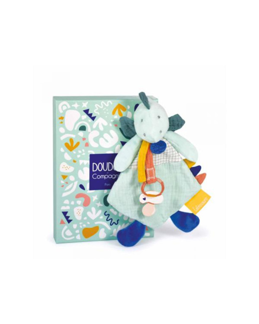 Doudou attache-sucette Filou - Les calinosaures - taille 23 cm