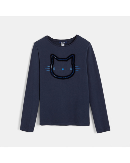 T-shirt à motif bleu fille