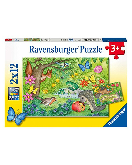 Puzzle - Animaux dans notre jardin - 2x12 pièces