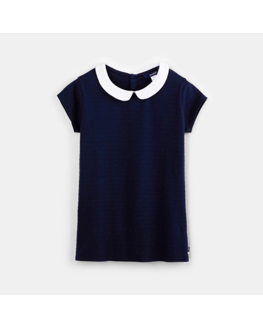 T-shirt col Claudine bleu fille