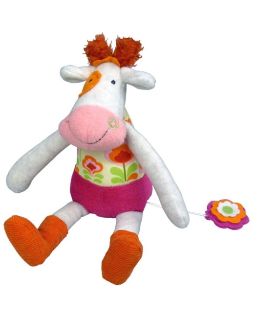 Doudou Musical Anémone la Vache Happy Farm