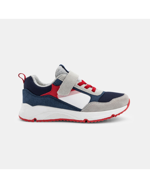 Running dadshoes lacets et scratch bleu garçon