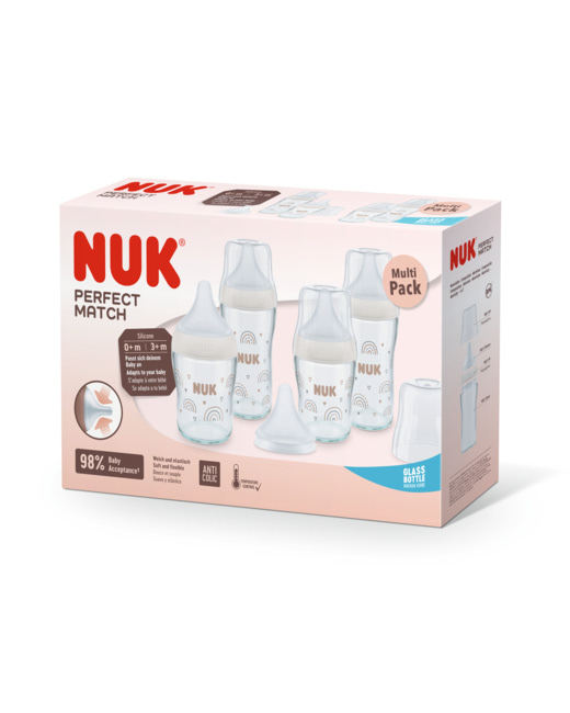 Set de 4 biberons Verre Perfect Match