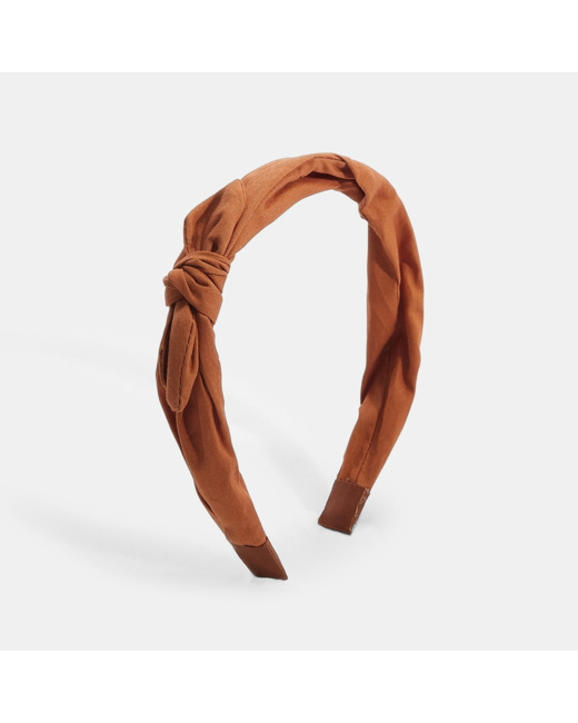 Serre-tête effet noué beige fille