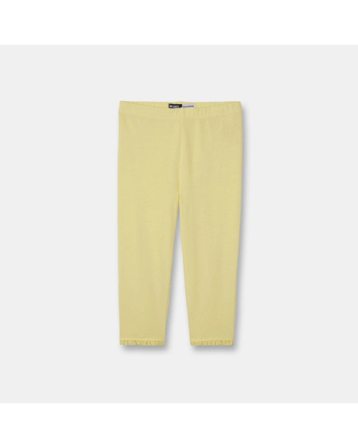 Leggings ¾ fantaisie jaune fille