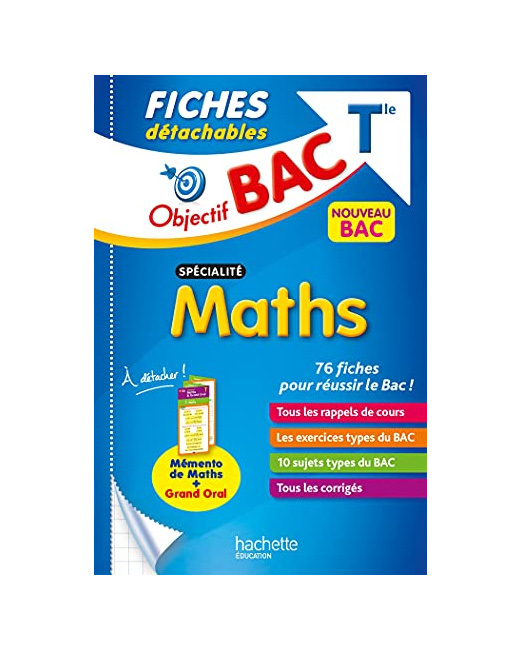 Objectif BAC Fiches détachables Spécialité maths Tle