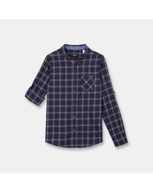 Chemise à carreaux bleue garçon
