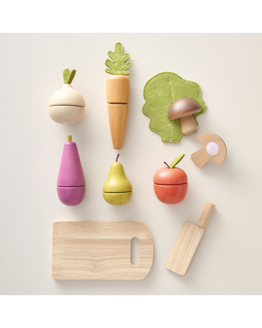 Fruits Et Légumes En Bois À Couper