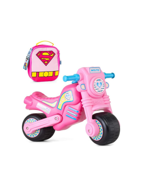 Petite moto Cross + sac à dos Supergirl