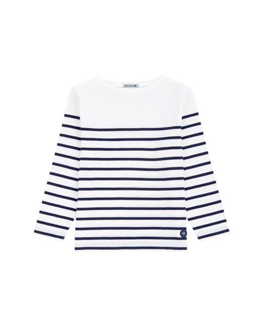 Marinière "Port-Louis" Kids - coton léger - Blanc/Navire