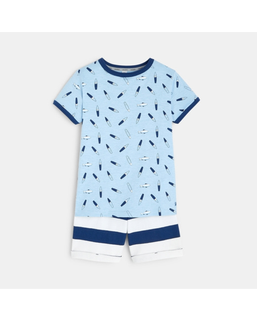 Pyjama d'été bleu garçon