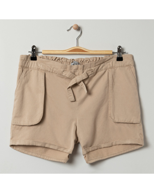 Short de grossesse en toile légère taille basse