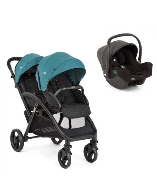 Poussette duo evalite double + siège auto i-snug 2