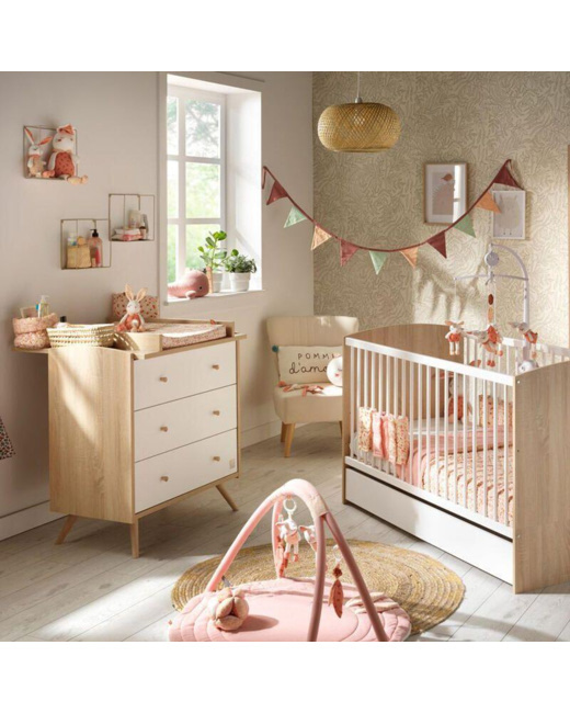 Chambre Duo Access Lit bébé évolutif + Commode