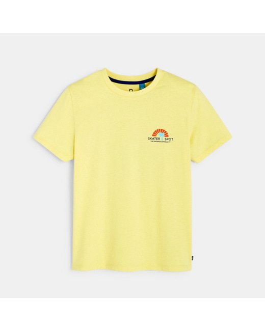 T-shirt over size motif skate jaune garçon