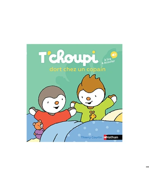 Livre T'choupi dort chez un copain