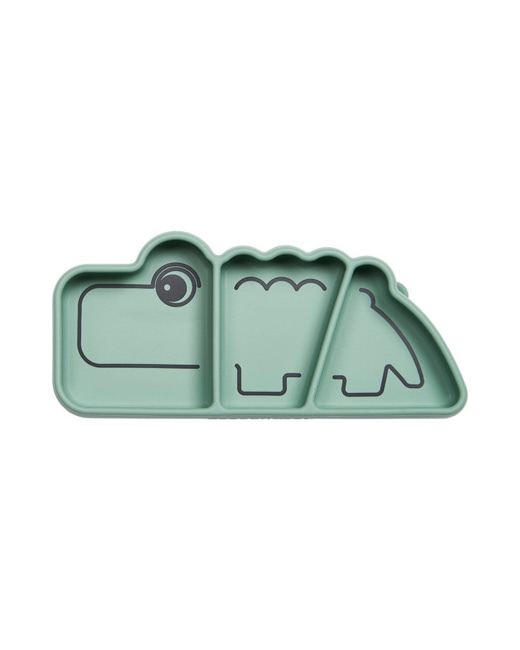 Assiette à goûter ventouse silicone Croco