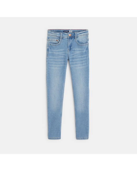 Jean skinny délavé bleu garçon