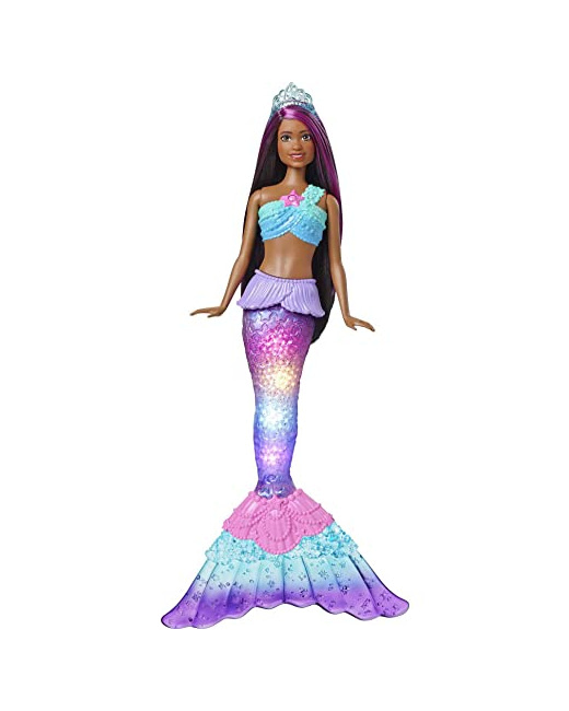 Poupée Barbie Dreamtopia - Sirène Lumières Scintillantes brune