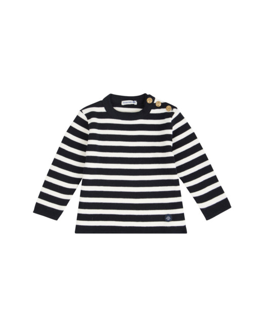 Pull Marin rayé "Riec" Kids - laine - Navire/Nature