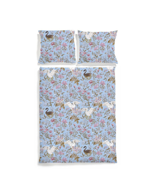 Housse de couette en satin de coton - Cygne