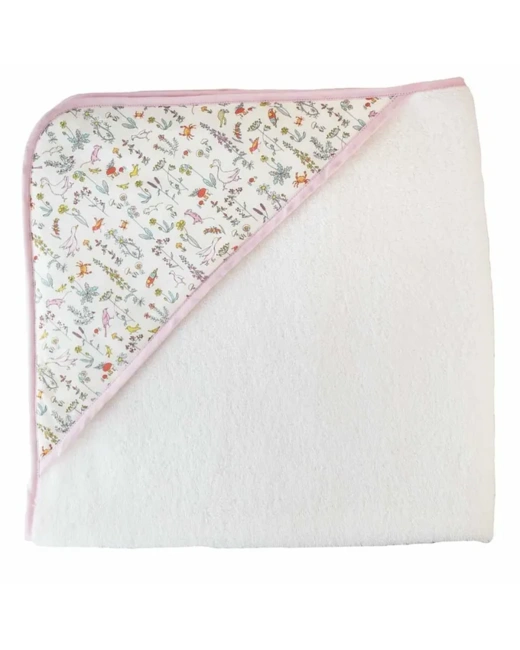 Cape de bain éponge Liberty Alice rose