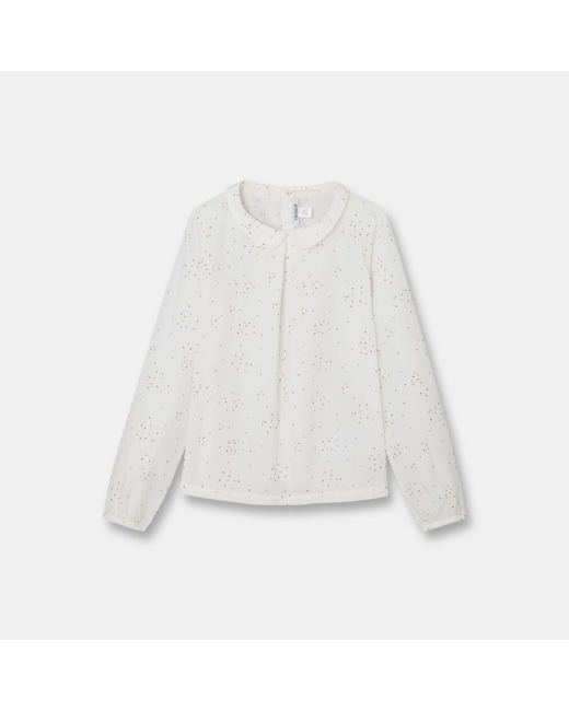 Blouse imprimée jaune fille