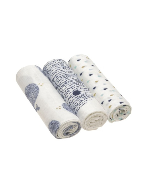 Lot de 3 langes bambou