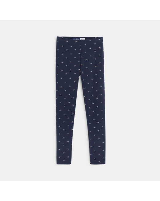 Leggings imprimés petits motifs bleu fille