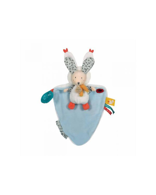 Doudou papillote lapin  - taille 28 cm