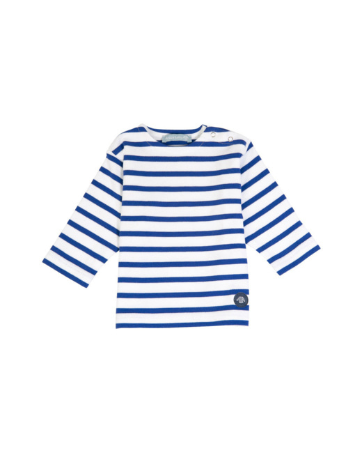 Marinière bébé - coton épais - Blanc/Etoile 23 Mois