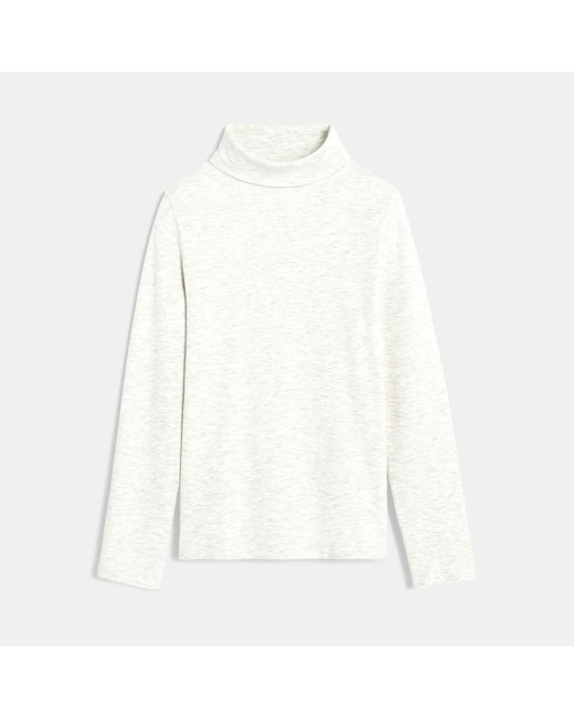 T-shirt col roulé uni blanc garçon