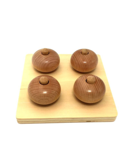 Ellipsoïdes en hêtre sur tiges
