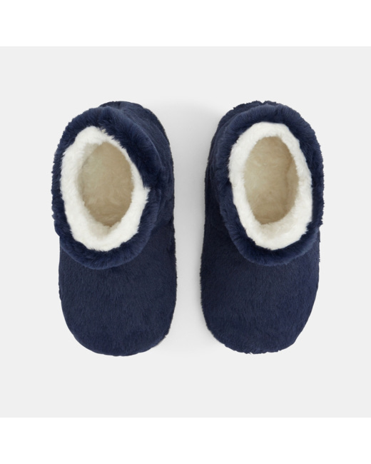 Chausson bottillon fourré bleu garçon