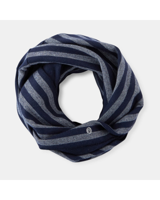 Snood rayé bleu garçon