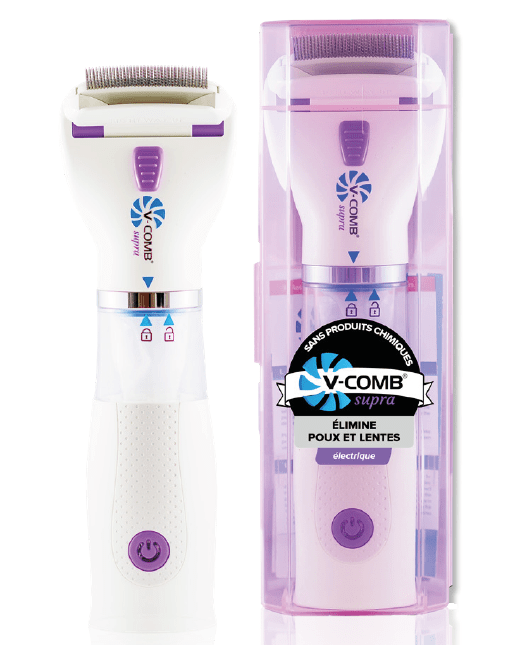 Peigne aspirateur anti-poux avec 4 filtres