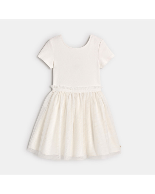 Robe-tutu de fête blanche fille