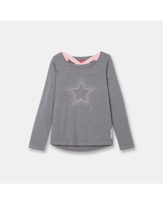 T-shirt + brassière Okaïdi Sport gris fille