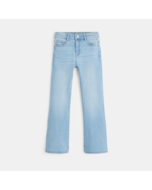 Jean bootcut délavé recyclé bleues fille