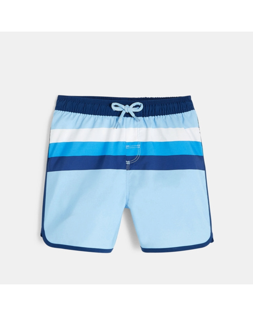 Short de bain rayé bleu garçon
