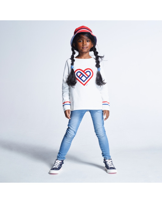 Sweat-shirt LOVE beige fille