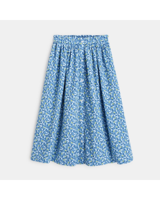 Jupe longue imprimée bleue fille