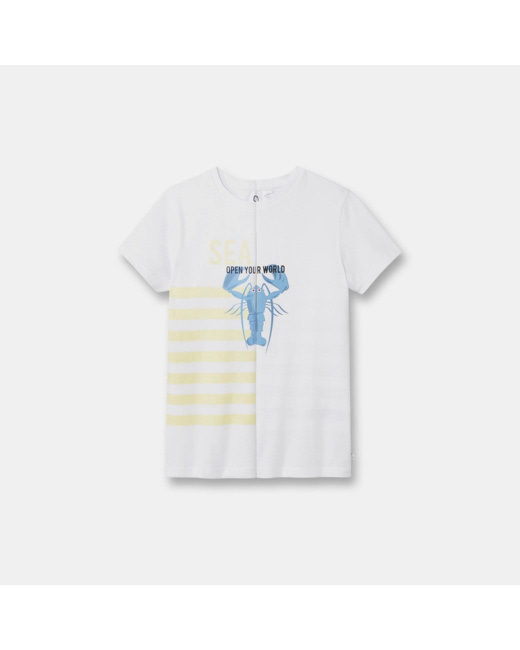 T-shirt à dessin magique turquoise garçon