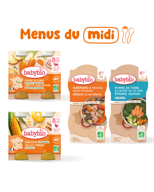 Pack repas bébé midi 8 mois