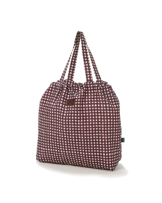 Sac Shopper L Burgundy Vichy